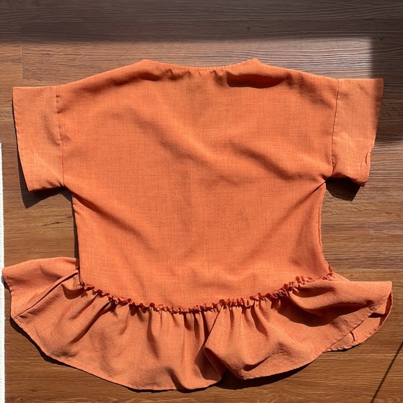 Orange peplum shirt - Picture 2 of 2